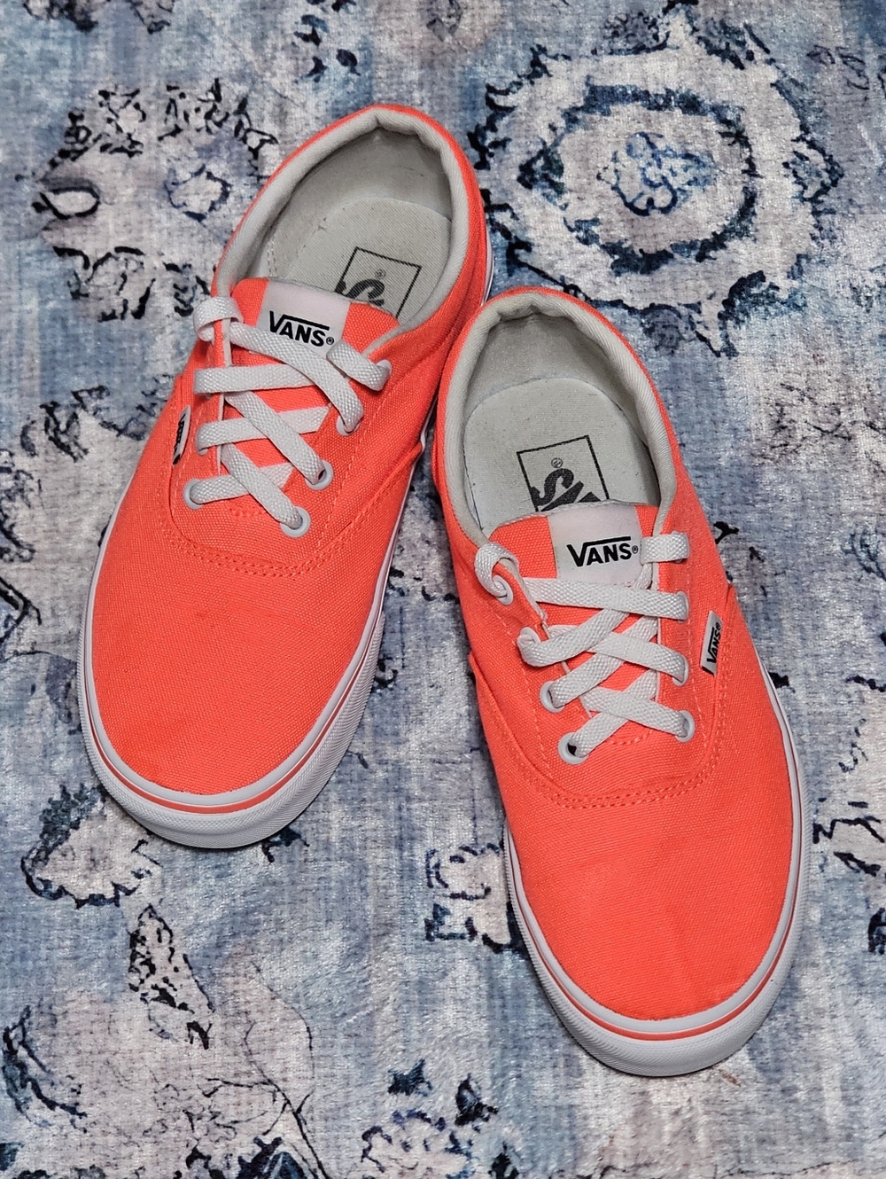 Vans Classic Low-Top Sneakers in Bright Coral Orange
